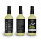 LAVA Premium Authentic Sweet & Sour Mix, Made with Real Lemon Juice, Lime Juice, Raw Blue Agave, No Artificial Sweeteners. Whiskey Sour, Long Island Iced Tea, Lemon Drop. 33.8oz Glass Bottle