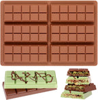 Chocolate Bar Mold - Non-Stick Chocolate Molds, Food Grade Silicone Deep Mold for Dubai Pistachio, Candy, Snacks