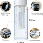 19oz Cold Brew Bottle, Cold Brew Maker with Removable Filter, BPA - Free Portable Cold Brew Tea Bottle for Iced Tea, Cold Brew & Fruit Infusion (White)