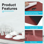 uxcell Silicone Mats for Kitchen Counter, 35.4" x 23.6" Non-Slip Countertop Protector Mat Heat Resistant Coffee Mat Waterproof Table Placemat, Wine Red