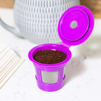 Perfect Pod Cafe Save 1-Stream Reusable K Cup Pod Coffee Filters - Refillable Coffee Pod Capsules with Built-In, Integrated Mesh Strainer for use with Keurig & Select Single Cup Coffee Makers, 6-Pack