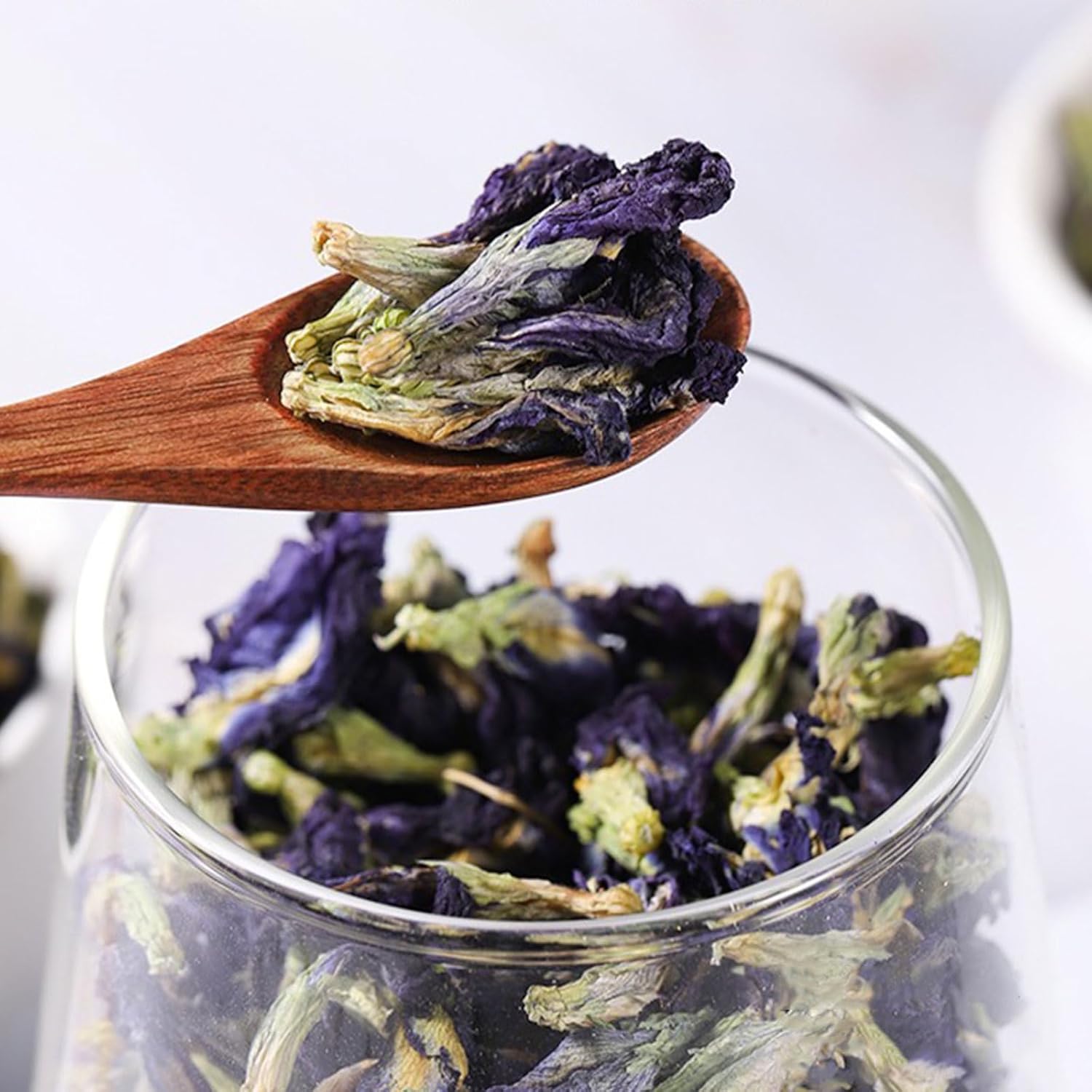 SXETBEAN Butterfly Pea Flower Tea | 3.5oz/100g Pure Dried Butterfly Pea Flowers for Teas, Coolers, Cocktails | No Sugar