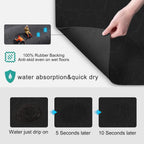 Golener Coffee Bar Mat,Under Coffee Maker Mat,23"x15"Coffee Tray Mat Under Coffee Machine,Rubber Coffee Maker Mat,Under Appliance Mats,Silicone Hot Mat for Coffee Machine,Dish Drying Mat, Marble Black