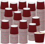 500 Pack Paper Espresso Coffee Cups, 4 oz Disposable Coffee Cups,Corrugated Insulated Ripple Wall, Paper Ripple Cup for Coffee, Hot Chocolate and Hot Tea Drinks -Red
