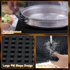 Tioncy 6 Pcs Bar Mat for Countertop 12 x 6 Inch,12 x 4 Inch Non Slip Rubber Mat Service Spill Cocktail Bartending Coffee Bar Mats for Hot Dishes Restaurants Barbershop Clippers Hot Pads, Black