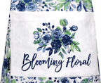 AMOUR INFINI Cotton Aprons for Women with Pocket, Adjustable Strap & Waist Ties - Washable Aprons for Baking, Cooking, Gardening (27.5 x 33 Inches - Blooming Floral)