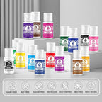 Gel Food Coloring - Herbeklab 24 Colors x 0.7 oz Concentrated Gel Based Food Dye Vibrant Icing Colors Neon Food Color for Baking Cake Decorating Cookies