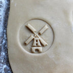 Wood Cookie Stamp, 2.5 Inch (Windmill CS-120)