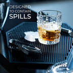 Nomnu Coffin Coffee Bar Mat For Countertop - Goth Kitchen Halloween Decor - Gothic Coffee Bar Accessories 17x11" Inch Non Slip Spill Bar Mat - Spooky Gifts