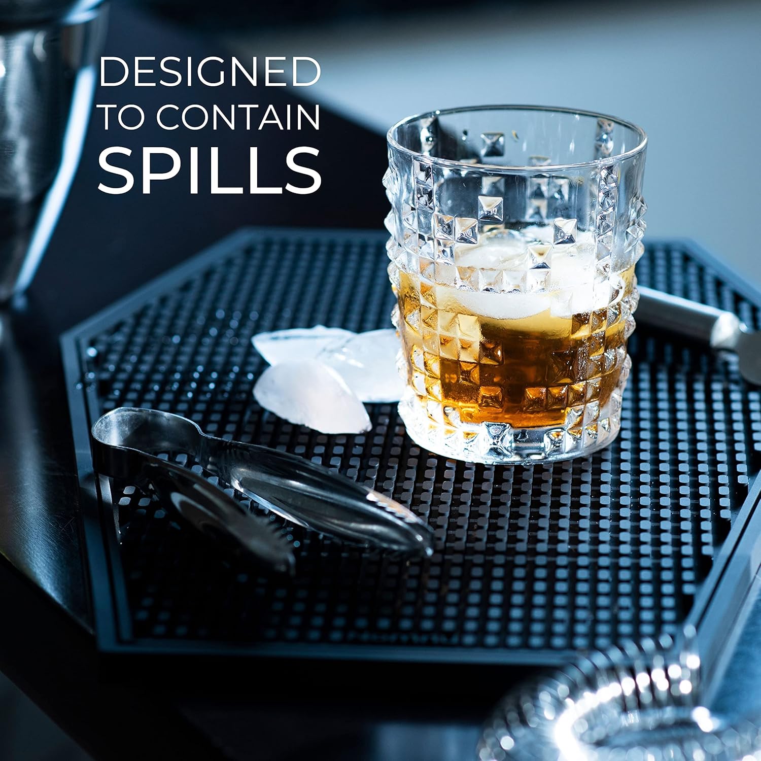 Nomnu Coffin Coffee Bar Mat For Countertop - Goth Kitchen Halloween Decor - Gothic Coffee Bar Accessories 17x11" Inch Non Slip Spill Bar Mat - Spooky Gifts