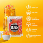 J WAY LOCAL FLAVOR BOBA Authentic Instant Tapioca Boba Pearls Bulk, 60 Servings for Milk Tea,Smoothies and Desserts,Fruity Flavor (Ready in Just 20 Seconds,No Preservatives,Gluten Free)
