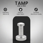 Rattleware Premium Aluminum Espresso Tamper (58 mm) - Ideal for Baristas & Coffee Lovers - Sleek Material & Design - Ultimate Tamping Precision & Consistency