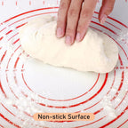 Silicone Pastry Baking Mat Dough - 16x24Inch Large Non Stick Slip Cookie Bread Rolling Mats Sheet, Kitchen Counter Kneading Cooking Board Pad Matt with Measurement for Pie Pizza Cookies Fondant Making