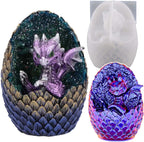 Vertical Dragon Egg Mold Dinosaur Mold Silicone Mold for Resin Dragon Candle Mold Easter Egg Mold Dragon Silicone Mold for Candles Home Decoration Mold Animal Resin Mold Cartoon Mold Dragon Mold