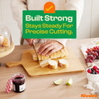 Riveira White Bamboo Wood Cutting Board – Gourmet Bamboo Grandeur: 17 x 13 Wooden Cutting Board – Wooden Cutting Boards For Kitchen Decorative – Innovative Juice Grooves Wooden Chopping Board