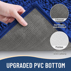 Arotive Luxury Chenille Bathroom Rug Mat, Extra Soft Thick Absorbent Shaggy Bath Rugs, Non-Slip Machine Wash Dry, Plush Bath Mats for Bathroom, Shower and Tub, 30x17, Royal Blue