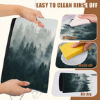 Foggy Forest Coffee Mat Absorbent Dish Drying Mat for Kitchen Counter Hide Stain Rubber Backed Coffee Bar Accessories Fit Under Espresso Machine, 15.7 x 23.6 Inch