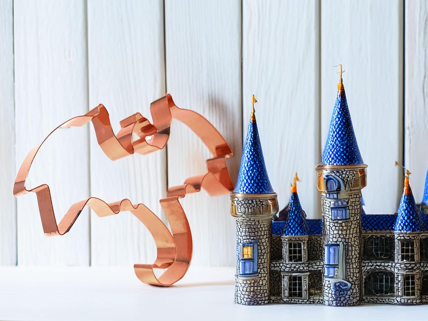 The Fussy Pup Flying Dragon Cookie Cutter – 6.25” Solid Copper – Handmade in the USA – Fantasy Wyvern for Medieval Parties, Crafts, and Gifts