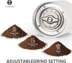 TIMEMORE Chestnut C2S Manual Coffee Grinder Capacity 25g with CNC Stainless Steel Conical Burr, Internal Adjustable Setting, Double Bearing Positioning, Hand Grinder (White)