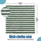 Homaxy 18 Pack Kitchen Dish Cloths, Ultra Soft and Absorbent Dish Towels, Reusable Fast Drying Microfiber Cleaning Cloth, Coral Velvet Wave Design No-lint, 10 x 10 inches, Blue/Pink/Grass Green