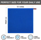 Kitinjoy 100% Cotton Kitchen Dish Cloths, 6 Pack Waffle Weave Ultra Soft Absorbent Dish Towels for Drying Dishes Quick Drying Kitchen Towels Dish Rags, 12 X 12 Inches, Blueberry