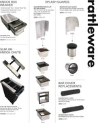 Rattleware Knock Box Holder For Home, Cafe, Restaurant, Hotel, Office, or Commercial Establishment - Heavy Duty Knock Box Holder Trusted By Baristas Worldwide - Stainless Steel (9.25" x 5.5" x 4")