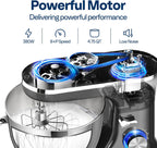 VIVOHOME 4.75 Quart Stand Mixer, 8 Speed Kitchen Electric Food Mixer, Household Stand Mixer for Baking, Cake, Bread with Beater, Dough Hook, Wire Whip and Egg Separator, Gray