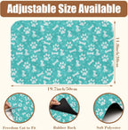 Dish Drying Mat Dog Paws and Bones Coffee Bar Mat for Countertop Absorbent Rubber Backed Hide Stain Dish Drainer Rack Pad Espresso Machine Coffee Pot Dining Room Decoration 11.8 x 19.7 Inch