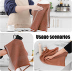 Homaxy Premium Kitchen Towels(18”x 28”, 12 Pack), Large Cotton Kitchen Hand Towels, Flat and Terry Dish Towels, 380 GSM Highly Absorbent Tea Towel Set with Hanging Loop, Rust