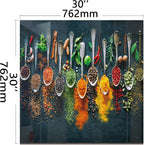 DAIFURONGE Spice Tempered Glass Backsplash For Kitchen Behind Stove,Stove Backsplash Top Cover,Easy to Clean Glass Splashback, Sink Cover Splash Guard,Home Kitchen Wall Decor (30"x30"(76.2x76.2cm))