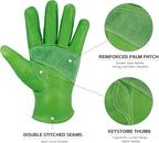 Leather Work Gloves for Men & Women, Reinforced Durable Gardening Gloves,Cowhide Work Gloves,Puncture & Cut Resistant