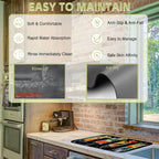 Dish Drying Mat Glasses Filled with Various Fruits Kitchen Mat 12"x19" Bsorbent Coffee Maker Mat for Dishes,Utensils Coffee Maker Pots and Pans Easy Clean Dish Slip Resistant Pad