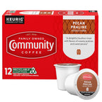 Community Coffee Pecan Praline Flavored 12 Count Coffee Pods, Medium Roast, Compatible with Keurig 2.0 K-Cup Brewers, 12 Count (Pack of 1)