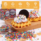 Rainbow Sprinkles, Confetti Sprinkles Bulk, Rainbow Sprinkles for Cake Decorating, Chocolate, Cupcake, Baking Sprinkles, and Ice Cream Toppings. (120g/4.2oz)