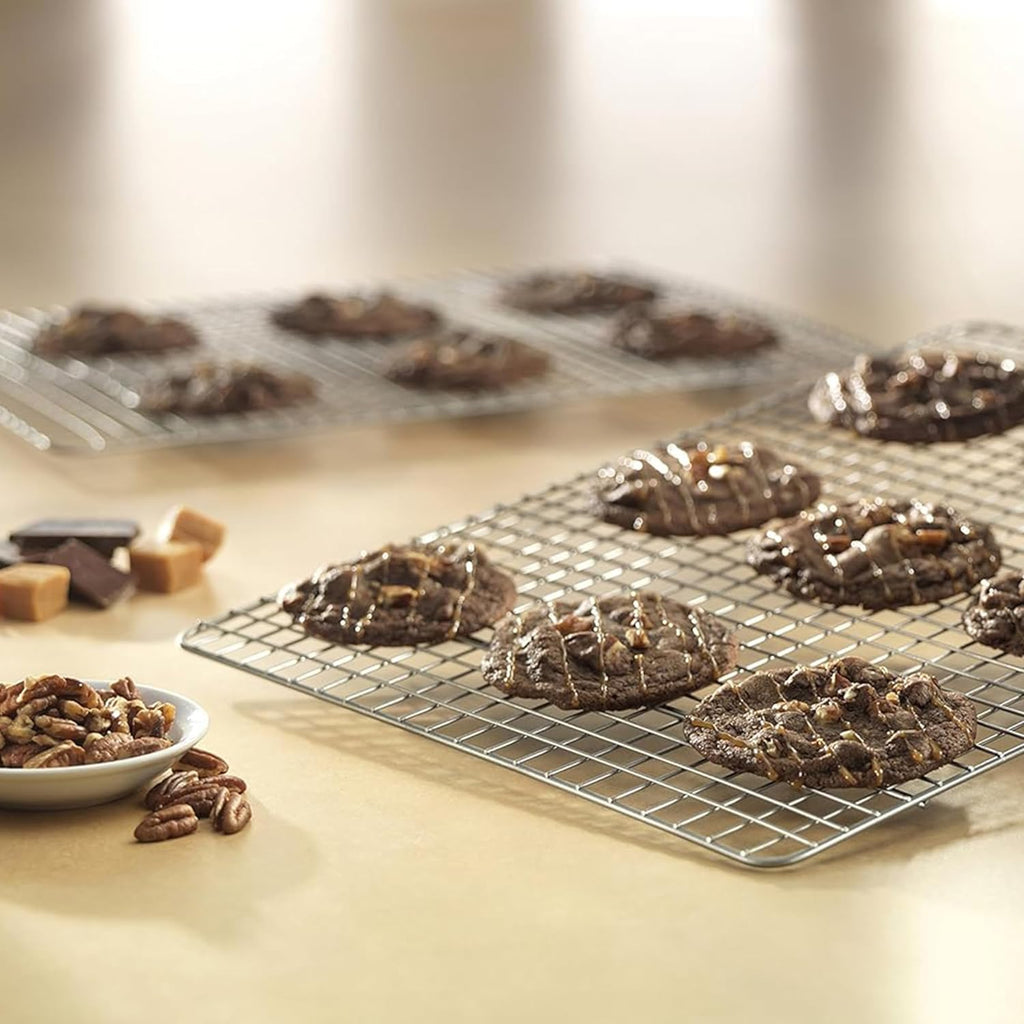 Stainless Steel Cooling Rack Size - Large, 11.75 x 17 Inches, Dishwasher-Safe, Oven Safe, Cookie Cooling Racks for Baking & Cooking - Pack of 6