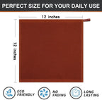 Kitinjoy 100% Cotton Kitchen Dish Cloths, 8 Pack Waffle Weave Ultra Soft Absorbent Dish Towels for Drying Dishes Quick Drying Kitchen Towels Dish Rags, 12 X 12 Inches, Rust