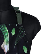 AMOUR INFINI Cotton Kitchen Apron with Adjustable Strap & Waist Ties Reusable Spring Aprons for Baking, Cooking, Gardening (27.5 x 33 Inches - My Garden Apron)