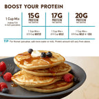 Krusteaz Protein Pancake Mix, Buttermilk Pancake Mix, 100% Whole Grain Flour & 15g of Protein Per Serving, Also Makes Waffles, Just Add Water (1.25 Pound (Pack of 4))