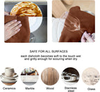 kimteny 13x28 Inches Kitchen Cloth Dish Towels, 400 GSM Premium Dishcloths, Super Absorbent Coral Velvet Microfiber Cleaning Cloths, Fast Drying Rags for Washing Dishes (6 Pack, Brown)