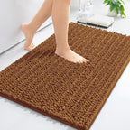 Arotive Luxury Chenille Bathroom Rug Mat, Extra Soft Thick Absorbent Shaggy Bath Rugs, Non-Slip Machine Wash Dry, Plush Bath Mats for Bathroom, Shower and Tub, 36x24, Ochre