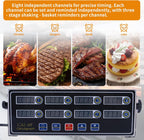 8-Channel Digital Kitchen Timer - Commercial Cooking Timer with Alarm Reminder- Professional Restaurant Timers for Fryer, Food Trucks, and Bakeries