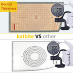 katbite Silicone Pastry Mat Non Stick, Silicone Baking Mat 26" x 16" with Measurement, Non-Slip Dough Rolling Mat for Counter, Oven Liner, Pie Crust, Reusable Fondant Mat Extra Thick