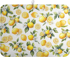 Lemon Dish Drying Mat Spring Summer Kitchen Dish Drying Pad Absorbent Drying Mat for Countertops Dish Dryer Mat Microfiber Dishes Drainer Pad Dish Drying Rack Mat (18x24 in)