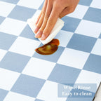 Checkered Dish Drying Mat for Kitchen Counter, Coffee Bar Station Accessories, Retro Cute Aesthetic Absorbent Coffee Mat Kitchen Drying Mat Easy Clean, Blue 12" x 19"