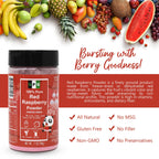 NPG Freeze Dried Red Raspberry Juice Powder 7 Oz, Seedless Fine Superfood Powder for Flavoring, Coloring, Baking, Smoothies, Purees, and Acai Bowls, All Natural