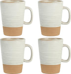 Gibson Elite 4 Pack Dreamweaver Terracotta Reactive 17 OZ Mug Set - Sand Cream