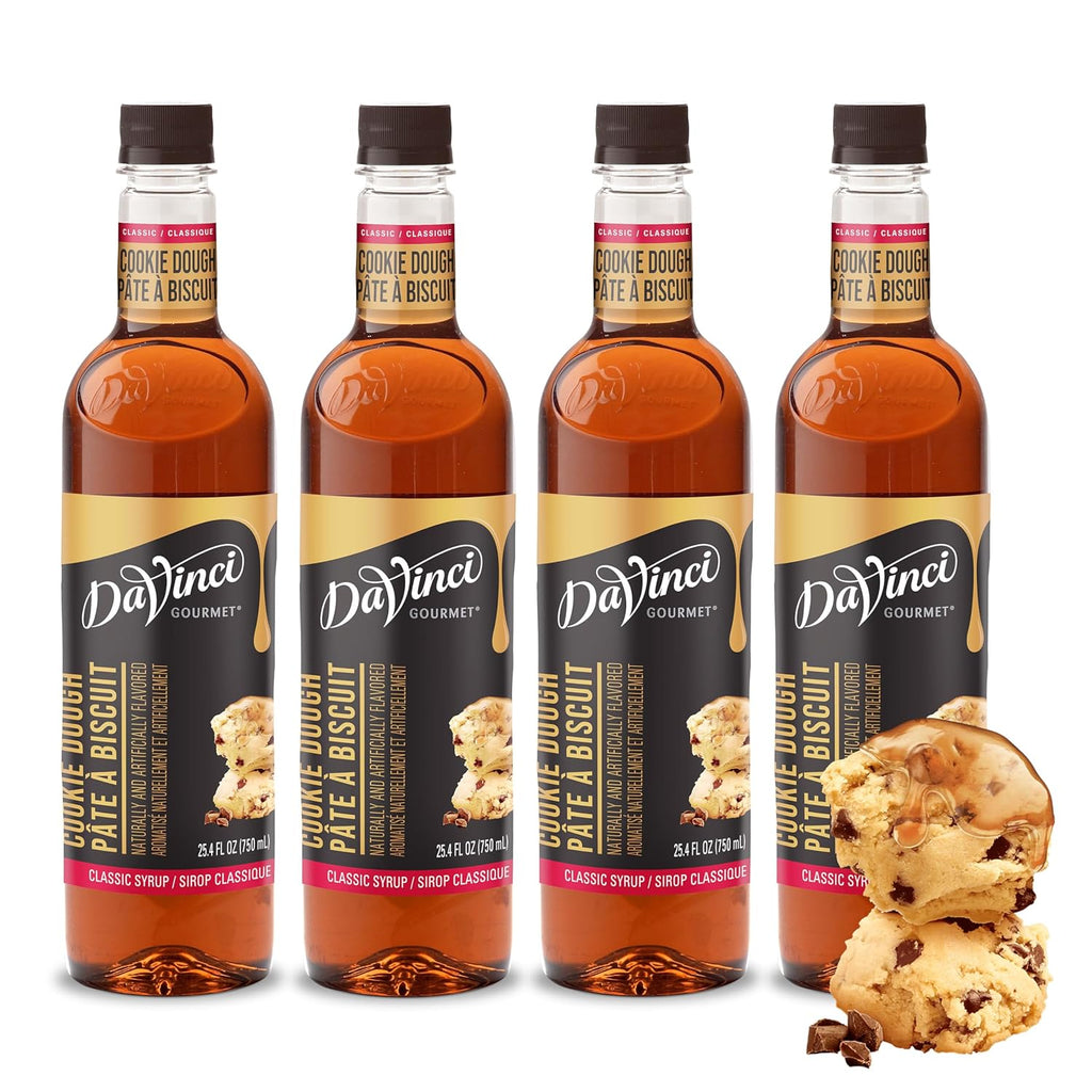 DaVinci Gourmet Classic Cookie Dough Syrup, 25.4 Fluid Ounces (Pack of 4)