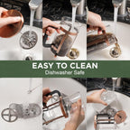 High - Quality 21 Ounce / 600ML French Press - Stainless Steel & Heatproof Glass, 4 - Filter Design - Make Cold Brew, Espresso, Coffee & Tea with Ease