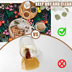 Dish Drying Mat Doodle Flower Meadow Coffee Bar Mat for Countertop Absorbent Rubber Backed Hide Stain Dish Drainer Rack Pad Coffee Pot Espresso Machine Dining Room Decoration 15.7 x 23.6 Inch