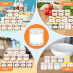 Plastic Jars 6 OZ, 48 Pcs Plastic Jars with Lids Round Wide Mouth Slime Containers with White Lids Empty Small Storage Jar for Travel, Home Kitchen Food, Arts Crafts